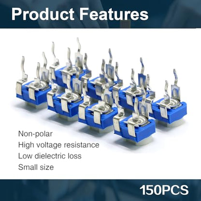 150PCS Potentiometer Assortment Kit, 15 Values 100Ω-2MΩ, 6mm Shaft