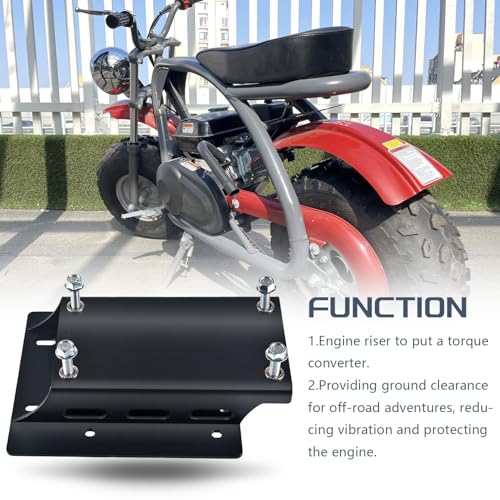 Torque Converter Motor Riser Plate Mount for Predator 196 212cc Hemi Engine - size: Riser Plate with Shaft Adapter