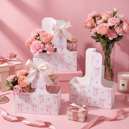 4 Set Pink Bow Teacher Cup Holder Appreciation Gifts Sets - style: Pink Bow