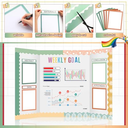 Fuyoooo 90 Pcs Science Fair Board Supplies, Geen Boho - style: Geen Boho
