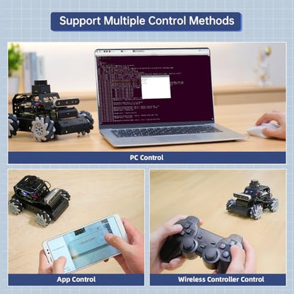HIWONDER Robot Car with ChatGPT Large AI Models, 3D Depth Camera Mecanum-Wheel Chassis ROS2-HUMBLE Lidar SLAM Mapping Navigation Autonomous Driving, MentorPi M1 Standard Kit with Raspberry Pi5 4GB