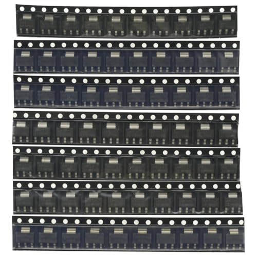 70PCS AMS1117 Voltage Regulator Kit 1.2V/1.5V/1.8V/2.5V/3.3V/5.0V/ADJ 1117 7 Values Each 10PCS AMS1117