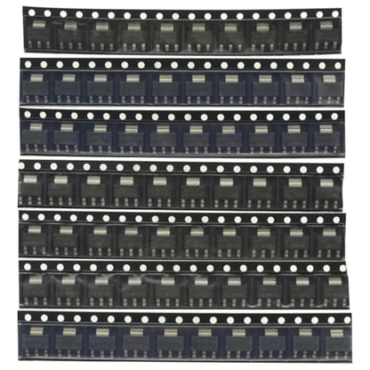 70PCS AMS1117 Voltage Regulator Kit 1.2V/1.5V/1.8V/2.5V/3.3V/5.0V/ADJ 1117 7 Values Each 10PCS AMS1117
