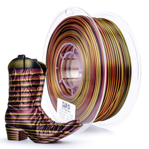ZIRO Dynamic Color Change PLA, for 3D Printing, 1KG Spool, Gilded Stripes - color: Gilded Stripes (Silk)