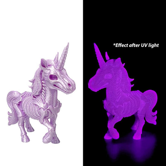 Silk Glow in Dark Light Purple PLA 1.75mm 1kg Luminous 3D Filament FDM AMS - color: D_pla-31 Pearl Glow Light Purple