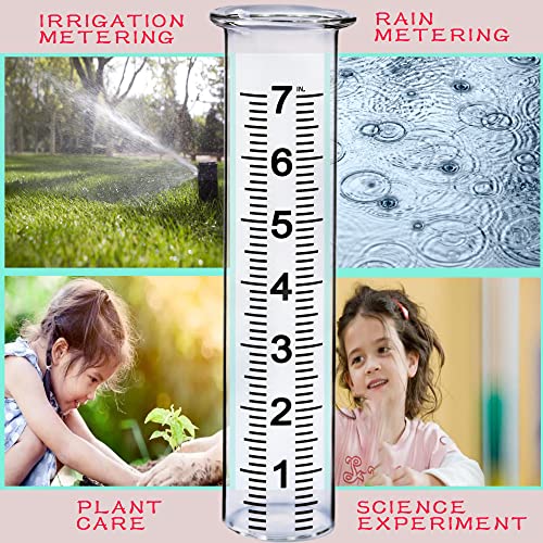 JMBay 7 inch Plastic Rain Gauge Replacement Tube, Freeze Proof and Crack Resistance Outdoor Rain Gauges Replacement Tube Plastic for Garden,Yard, Home, Best Rated, 2 pcs Tubes with 1 Clean Brush - color: 2PCS Plastic Rain Gauge Tube