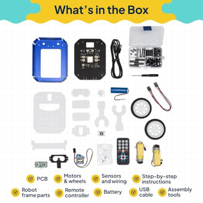 TinkRbot AI Robot Building Kit, Coding STEM Robotics Kit 12+