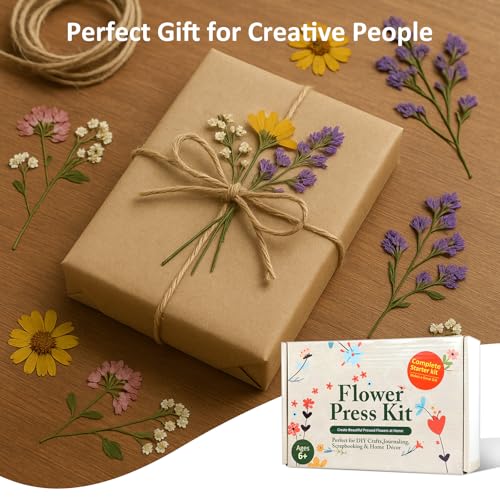 MeRGBWLife Large Flower Press Kit for Adults – 10.8"x6.9" Wooden 6-Layer Flower Press for Pressed Flowers, Herbs & Leaves, DIY Flower Preservation for Bookmarks, Weddings, and Craft Projects - size: 10.8"x6.9"