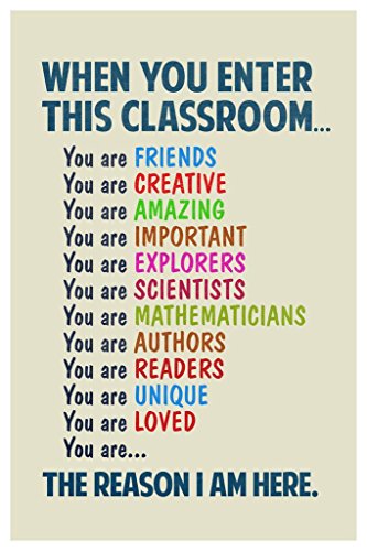 When You Enter This Room Poster Classroom Sign Educational Rules Teacher Supplies School Decor Teaching Toddler Elementary Learning Motivational Light Cool Wall Art Print Poster 24x36 - color: Enter This Classroom Light | 9415, size: 36"L x 24"W