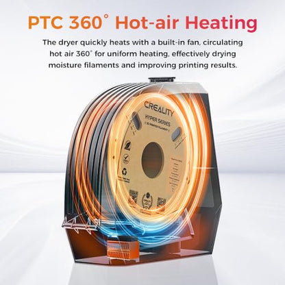 2026 New Creality Space PI Filament Dryer-Christmas Gifts, 3D Printer Filament Dryer Box with 360° Heating, Upgraded Filament Dehydrator Storage Box Support Nylon ABS PETG PLA TPU 1.75/2.85mm - size: Space PI