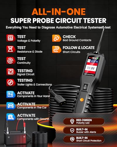 ANCEL PB100 Automotive Power Circuit Probe, 12-24V Elec. Short &Open Finder - color: Red Black