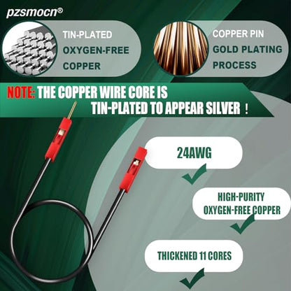 40 Sets / 120 Pcs for Dupont 2.54mm 1-Pin Male-Female Connector Kit - size: 1-Pin Female to Male, style: Red with Cable
