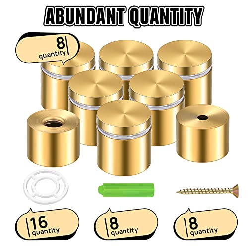 8 Sets Standoff Screws for Acrylic, Stainless Steel, 1 x 1 Inch - size: 1 x 1 Inch