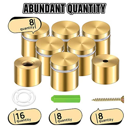 8 Sets Standoff Screws for Acrylic, Stainless Steel, 1 x 1 Inch - size: 1 x 1 Inch
