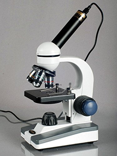 AmScope M150C-PB10-WM Compound Monocular Microscope, WF10x and WF25x