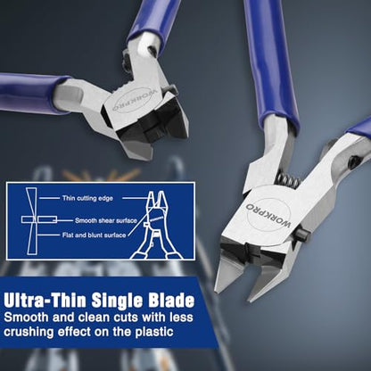 WORKPRO 4.7" Model Nippers, Ultra-Thin Single Blade, Gundam Model Tools