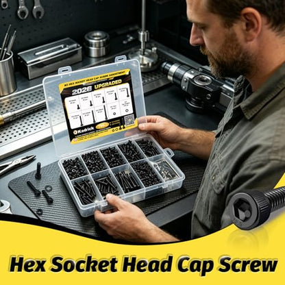 780PCS M3 Hex Socket Screw Assortment Kit,M3x6/8/10/12/16/20/25/30 mm - size: M3 780Pcs