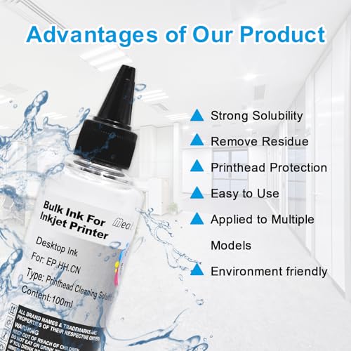Printhead Cleaning Kit Compatible for HP Canon Inkjet Printers,Works with 8620 8610 8600 6830 6712 6700 6600 6500 5520 940 920 Pro 6968 Pro 6835 etc,Printer Nozzle Cleaner (1 Pack)
