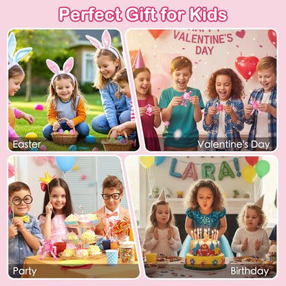 2 Pack Pink Transformable Fidget Spinners for Girls, Sensory Robot Toys for Kids 8-12, Easter Basket Stuffers & Party Favors, Stress Relief ADHD Autism Fingertip Toy (Baby & Hot Pink) - style: 2PC-pink
