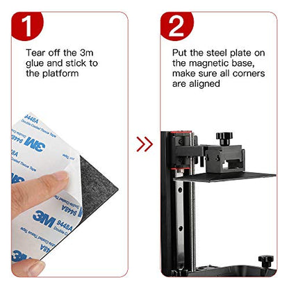 Sovol 2 Pack Resin 3D Printer Flex Spring Steel Building Plate 160x96mm - size: Mars 4/5 Ultra (160x96mm)