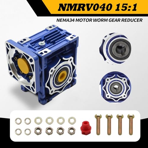 NMRV040 Worm Gear Reducer Ratio 15:1 Nema34 Stepper servo Motor - size: 15:1