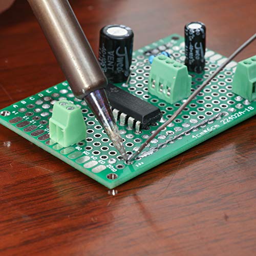 40PCs PCB Board Prototyping PCBs Circuit Boards Kit | 5 Size Universal untraced Perforated Printed Circuits Boards | Solder-able Circuit Protoboards for DIY Soldering Electronic Projects - size: 40PCs