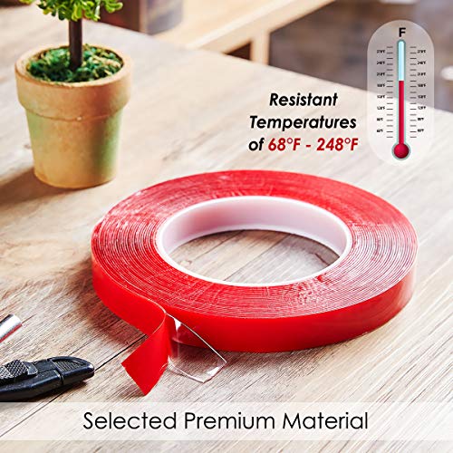 Jackwood 33 Feet Acrylic Double Sided Heavy Duty Mounting Tape (Pack of 3) Weatherproof for Outdoor & Indoor, Holds Heavy Stuff in Cold & Hot Condition, Removable & Residue-Free (Mixed) - size: Mixed Size