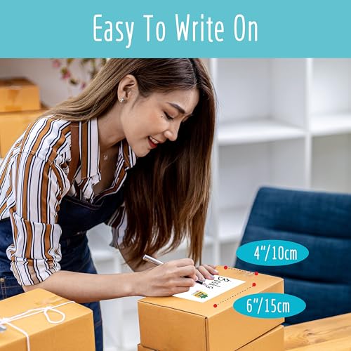 150 Large Size Removable Customizable Blank Labels, Water/Oil/Tear Resistant, No Residue for Home Organization Projects, Bins, Kitchen Storage Containers, Desk Items(6”x 4”) - size: 6”x 4”, style: 150 pcs