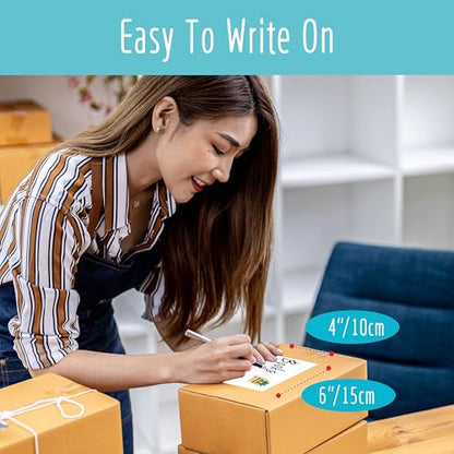 150 Large Size Removable Customizable Blank Labels, Water/Oil/Tear Resistant, No Residue for Home Organization Projects, Bins, Kitchen Storage Containers, Desk Items(6”x 4”) - size: 6”x 4”, style: 150 pcs