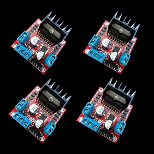 L298N Motor Driver Controller Board, DC Dual H Bridge Motor Drive Module for Arduino Raspberry Pi Stepper Motor Arduino Smart Car Power Drive Chip (4 PCS) - color: 4 PCS