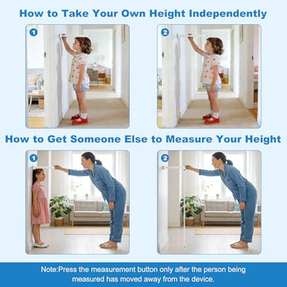 Portable Height Measurement Tool for Kids and Adults with 3-Second Quick Measurement(240cm/94.5in), Handheld Cordless Infrared Height Measurement for Wall with Two Measurement Units(Feet/M)
