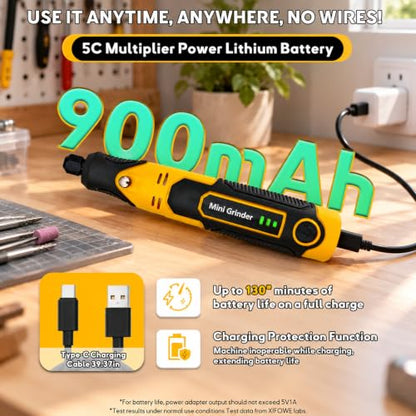 Resin Drill 3D Printed Resin Cured Sanding and Polishing Tool Kit - size: 3.6V