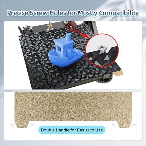 Diamond PEO+Textured PEI Build Plate(with Magnetic Base) 235x235mm, Spring Steel Print Bed for Creality K1/K1 SE/K1C/Ender 5 S1/Ender 3 S1 Pro/Ender 3 S1/Ender 3 V2 /Neo 3D Printer - color: PEO PEI with Magnetic Plate, size: 235x235mm