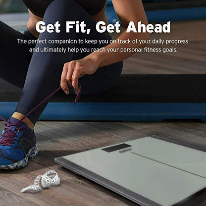 Etekcity Digital Electric Bathroom Scale for Body Weight, 400 lbs, Sliver - color: Grey, size: 11.8 x 11.8 inches