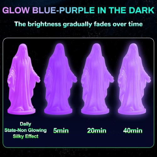PLA+ 3D Printer Filament, Glow in The Dark Filament 1.75mm, Long-Lasting Glow & High-Brightness, Luminous Bright 3D Printing Filament for Most 3D Printer - 1kg Spool(Glow Blue Purple) - color: Bluepurple