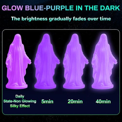 PLA+ 3D Printer Filament, Glow in The Dark Filament 1.75mm, Long-Lasting Glow & High-Brightness, Luminous Bright 3D Printing Filament for Most 3D Printer - 1kg Spool(Glow Blue Purple) - color: Bluepurple