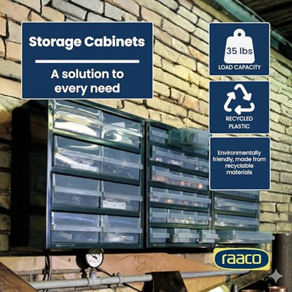 Raaco Steel Storage Cabinet, Standard 34-Drawer (C9-34) - Nuts & Bolts - size: Standard-34D