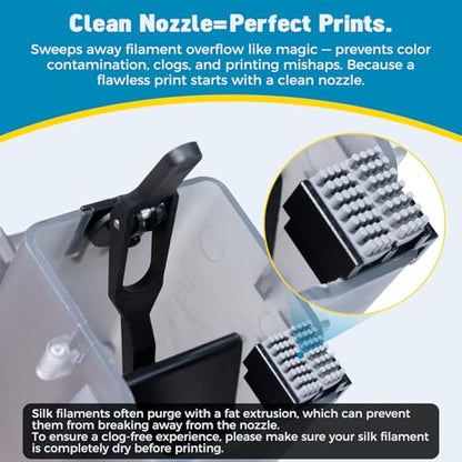 Comgrow Nozzle Cleaning Kit with 4pcs Silicone Brush and 1pc Brush Holder