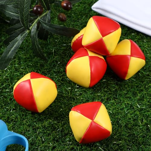 Patelai 6 Pack Juggling Balls for Beginners, Soft Juggle,Yellow Orange - color: Yellow Orange