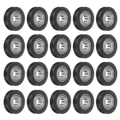 uxcell 20Pcs 695ZZ POM Pulley U-Groove Ball Bearing, 5x19x4.6mm, Black - color: Black, size: 5x19x4.6mm, 695ZZ