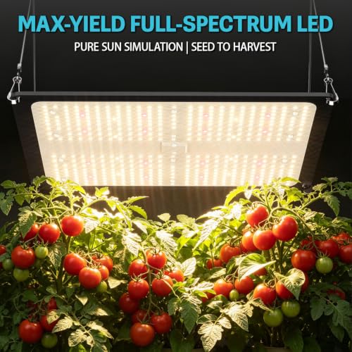 32x32 Complete Grow Tent Kit with LED Grow Light and Fan Filter, 32"x32"x63" 1680D Mylar Indoor Grow Tent System with AG1000 100W Full Spectrum Light, 4 Inch 2-in-1 Carbon Filter Fan, Silver Ducting