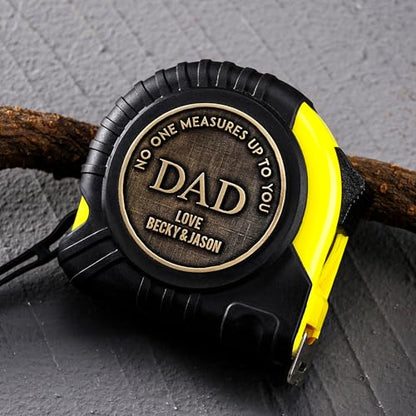 Custom Brass Tape Measure, Father's Day Gift, Engraved Tape Measure for Man, Birthday Gift for Dad/Grandpa, Personalized Gift for Him - color: T-Custom
