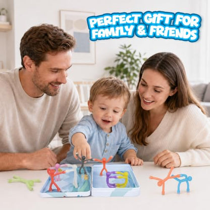 10Pcs Magnetic Travel Toys with Metal Box, Magnets Men for Kids Fidget Toys - size: 10Pcs Opaques