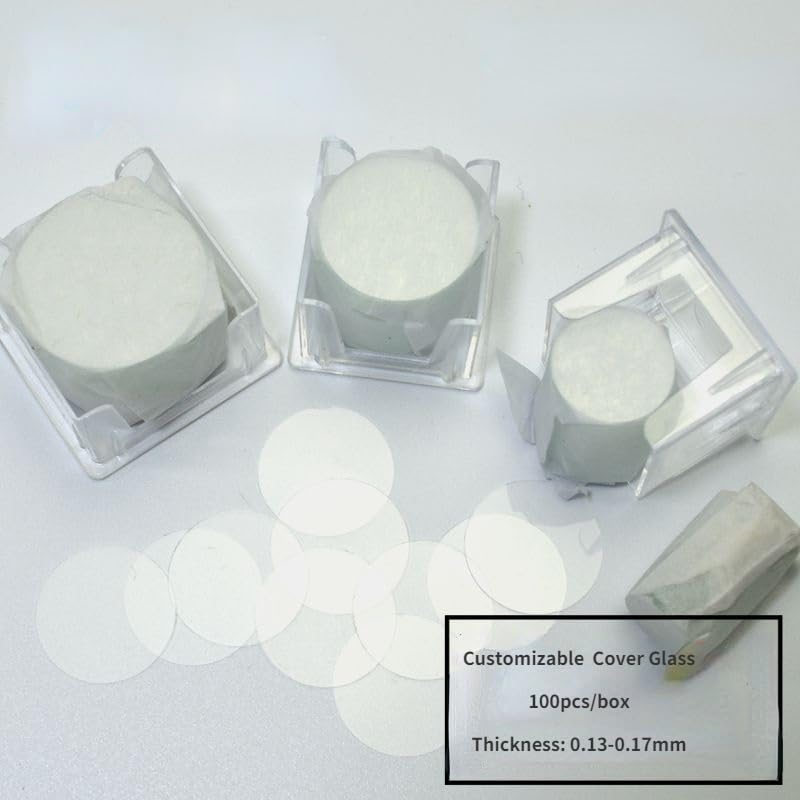 Round Glass Coverslips, Microscope Slide Cover Slips, 3/4/5/6/10mm Diameter, 100pcs/Box(4mm) - color: 4mm