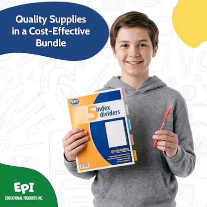 EPI Essentials Bulk School Supplies for Kids – 6th to 8th Grade School Supply Packs – Wide-Ruled Bundle with Classroom-Ready Standard List Essentials – 120 Boxes per Pallet - size: 6th-8th Grade, style: Pallet
