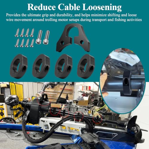 Cable Bracket/Organizer Clip w/Spacers & Screws Compatible with Minn Kota - color: Combo 2