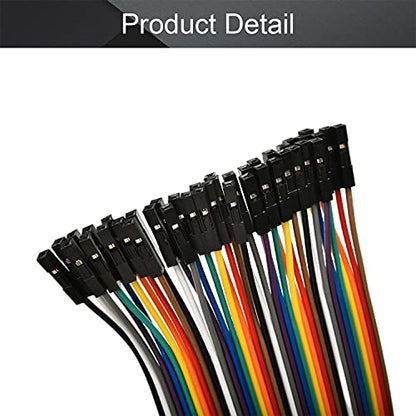 Fielect Male to Female Dupont Jumper Wires 40P Breadboard Jumper Wires Colorful Ribbon Cables 50cm Long 1Pcs - color: M/F, size: 50cm 1PCS