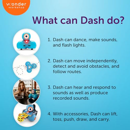 Wonder Workshop Dash Robot - Coding Robots for Kids 6 and Older - size: Dash Robot