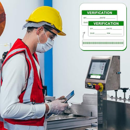 210 Pcs Verification Labels, 1.5" x 0.625", Clear Flap - style: Clear Flap