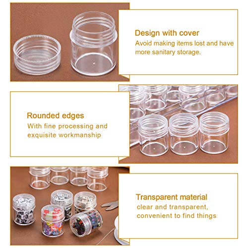 Blulu 30 Bead Container Lidded Small Box, 1.15 x 1 Inch - size: 1.15 x 1 Inch